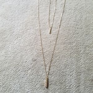 Loft Two Strand Gold tone Necklace